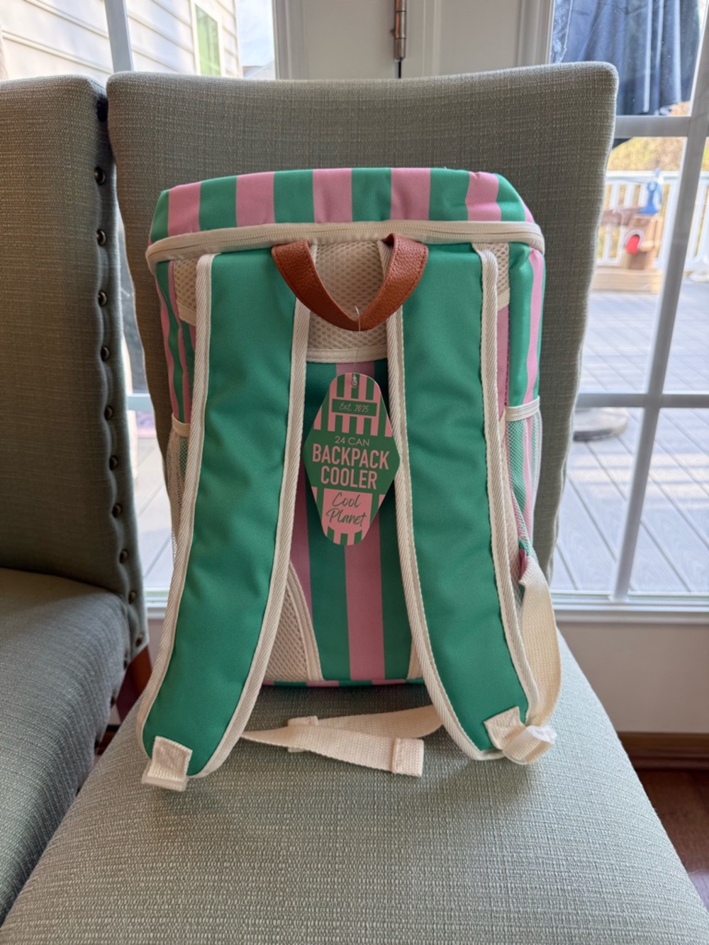 STANLEY 40oz Tumbler & ‘Cool Planet’ Cooler Backpack in Pink & Green - NWT - Picture 3 of 13